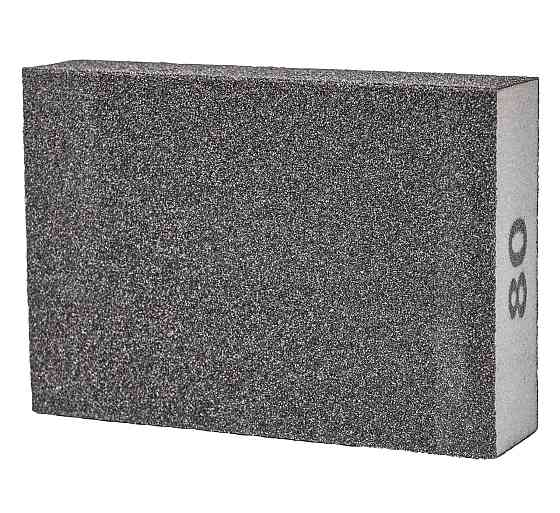 Губка шлифовальная четырехсторонняя 100×70×25мм P80 SIGMA (9130651) Ровно