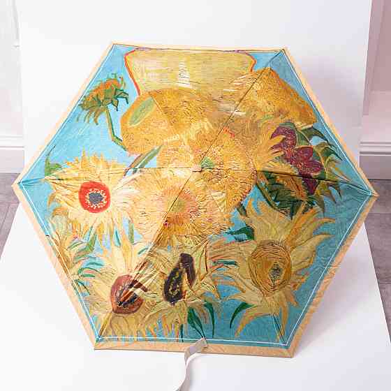 Парасолька механічна Ван Гога «Соняшники» міцна надійна з поліестеру діаметр 91 см HP-23-1M Коломыя