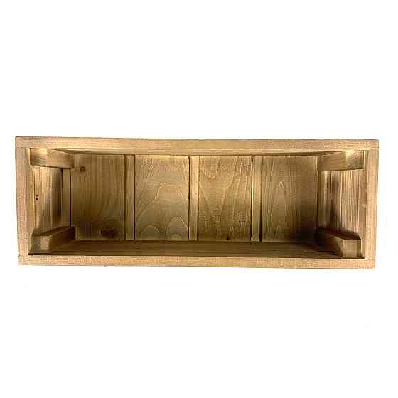 Ящик садовый декоративный для цветов или для хранения вещей из натурального дерева 40х14,5х11,5 см Каменец-Подольский