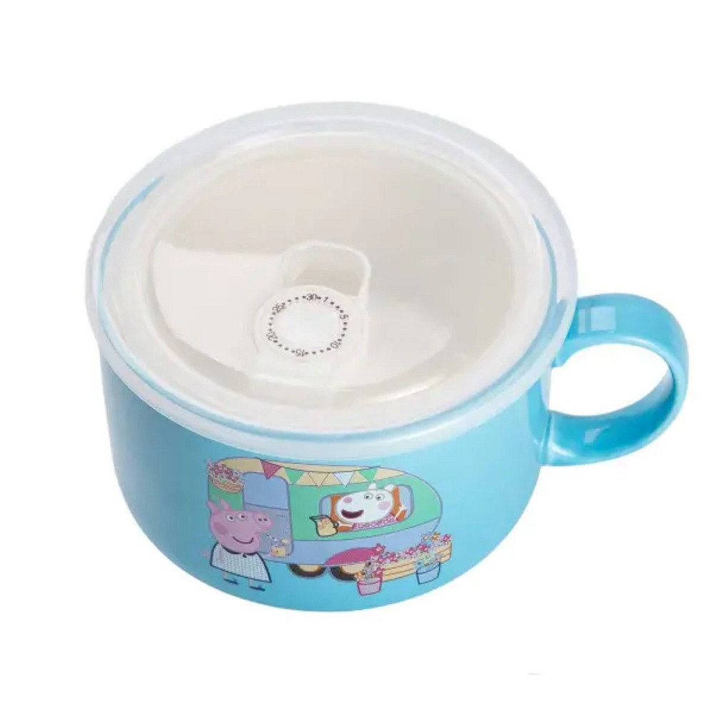 Yiwu Миска для локшини порцелянова 770 мл із герметичною кришкою, блакитна HP-15-15 Київ - фото 3