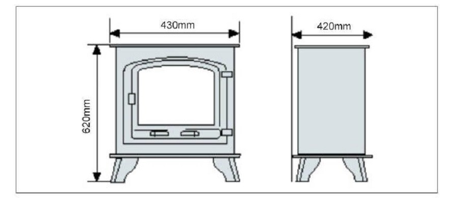 Чугунная печь-камин Bonfire BF017 7кВт Львов - изображение 4