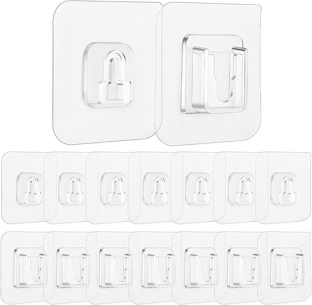 Прозорі самоклеючі крючки для стіни 5 шт 6x6 см Київ - фото 5