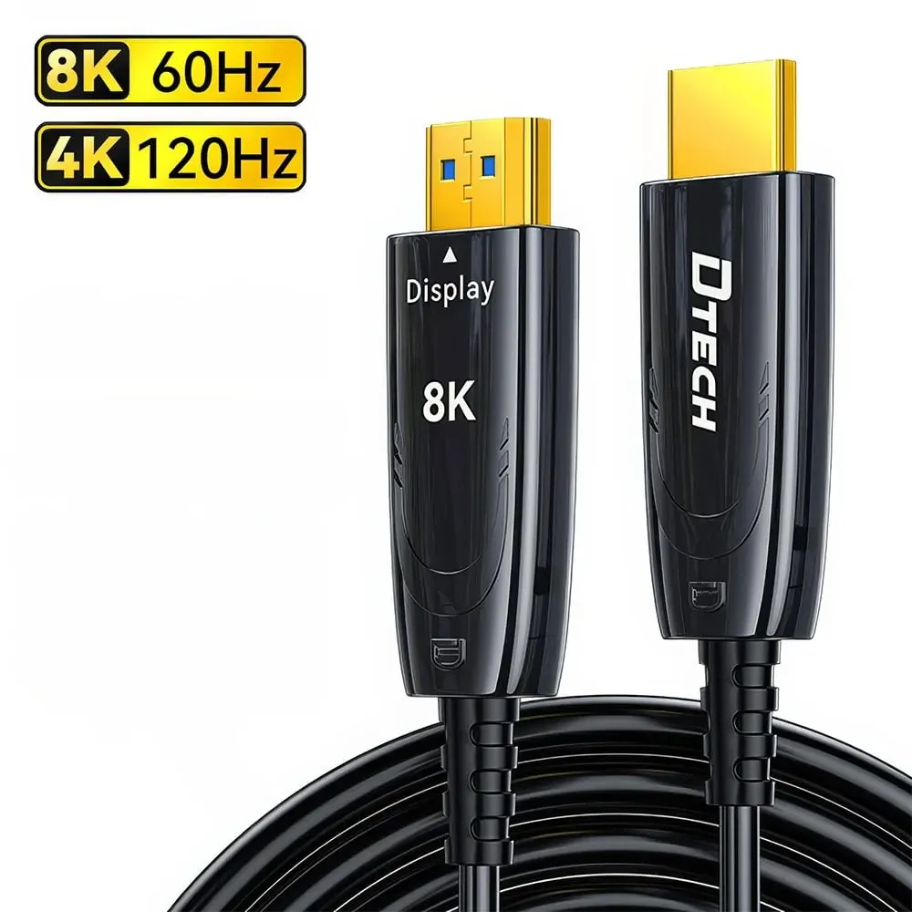 Кабель оптичний HDMI 2.1 100m Dtech DT-HOF8100 (74-00140) Київ - фото 5