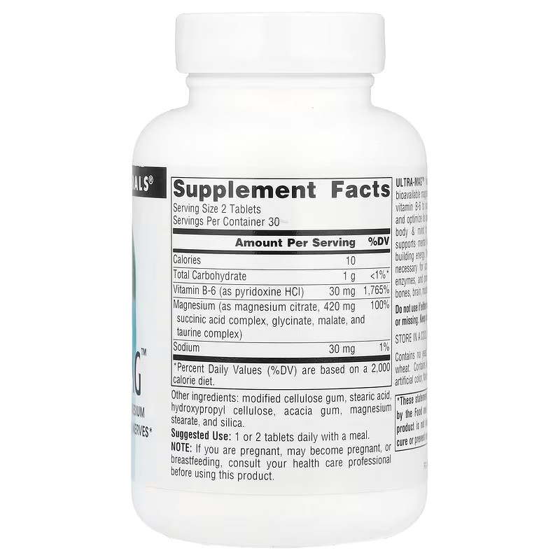 Комплекс магния Source Naturals Ultra-Mag, Magnesium Complex 60 Tabs Луцк - изображение 2