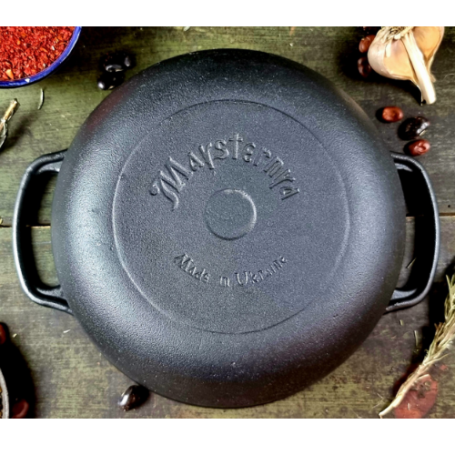 Каструля чавунна лита 5л скляна кришка Т403С3 Майстерня Житомир - фото 4