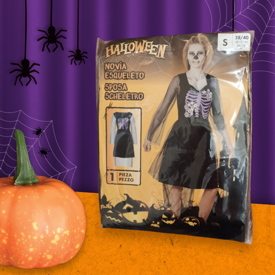 Платье Невеста Cкелета для вечеринки на Хеллоуин размер S-М-L черный Киев