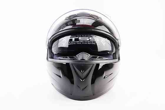 Шолом інтеграл, закритий+окуляри BLD-М61 S (55-56см), ЧОРНИЙ глянець Киев