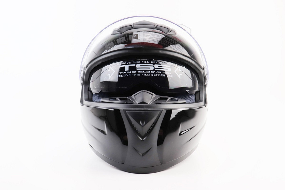 Шолом інтеграл, закритий+окуляри BLD-М61 S (55-56см), ЧОРНИЙ глянець Київ - фото 6