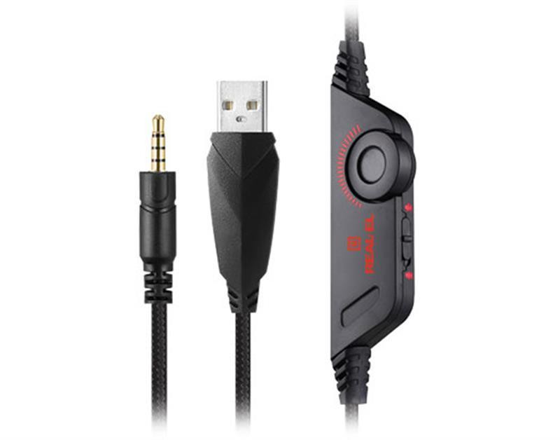 Гарнітура REAL-EL GDX-7650 Black/Red Чорний Харьков - изображение 15