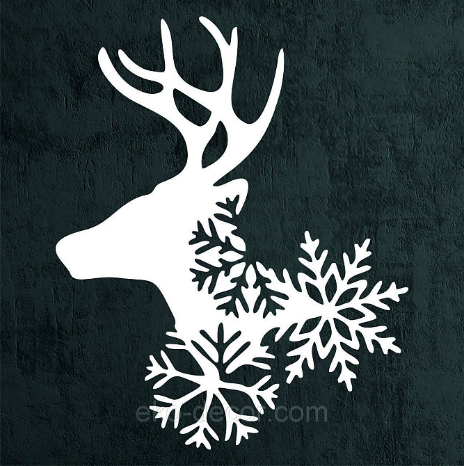 Декоративное настенное Панно «Олень», Декор на стену 90*73 см, Белый Киев - изображение 8