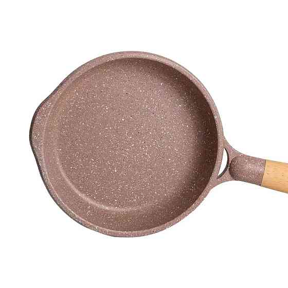 Сковорода 20 см с мраморным покрытием, 1 литр, кофейная Киев