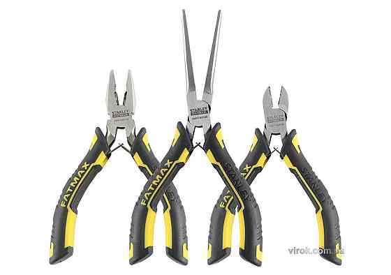 Плоскогубці, шипці, кусачки міні STANLEY "FatMax", набір 3 шт. Одеса