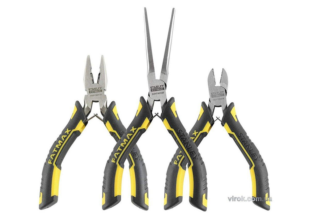 Плоскогубці, шипці, кусачки міні STANLEY "FatMax", набір 3 шт. Одеса - фото 1