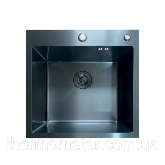 Мойка Mixxus MH5050 Micro Decor Black (3.0/0.8) с нерж. стали (цвет черный) (MI8215) Киев