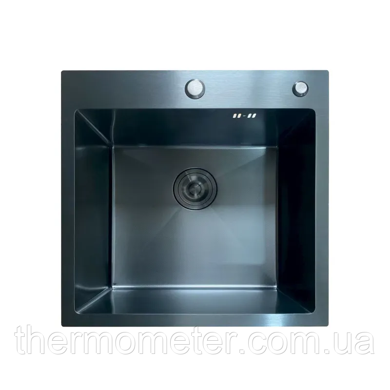 Мойка Mixxus MH5050 Micro Decor Black (3.0/0.8) с нерж. стали (цвет черный) (MI8215) Киев - изображение 1