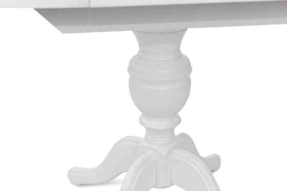 Стіл обідній Гермес Д=89 ( +38 ), білий Киев
