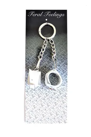 Брелок Наручники з пряжкою Білий Львов