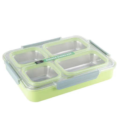 Ланч-бокс 31*25*6см (корпус пластик/внутр.ємність нерж.сталь) мікс KAMILLE Житомир