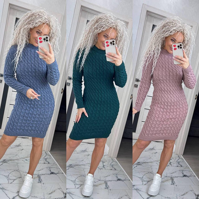 Женское стильное вязаное платье туника зигзаг. 42-48р. Київ - фото 10