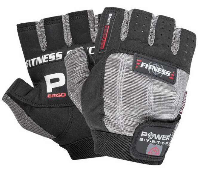Рукавички для фітнесу Power System PS-2300 Fitness Grey/Black XXL Кам'янське - фото 1