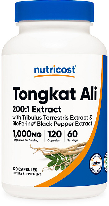 Тонгкат Али Nutricost Tongkat Ali, 500 mg 120 Capsules Луцк - изображение 1