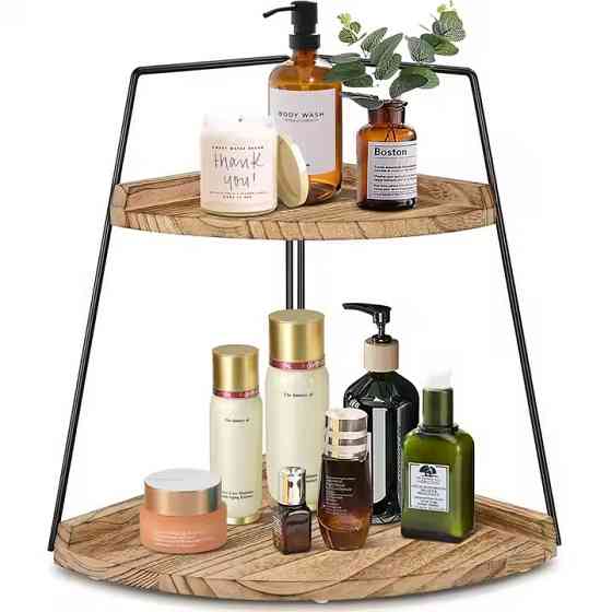 Полка угловая для ванной комнаты и пренадлежностей,кухонная для специй ,органайзер на два яруса настольная Каменец-Подольский