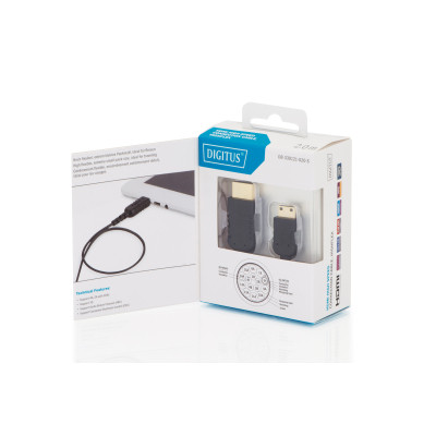 Кабель мультимедийный HDMI M to HDMI mini M 2.0m black Digitus (DB-330121-020-S) Винница - изображение 4