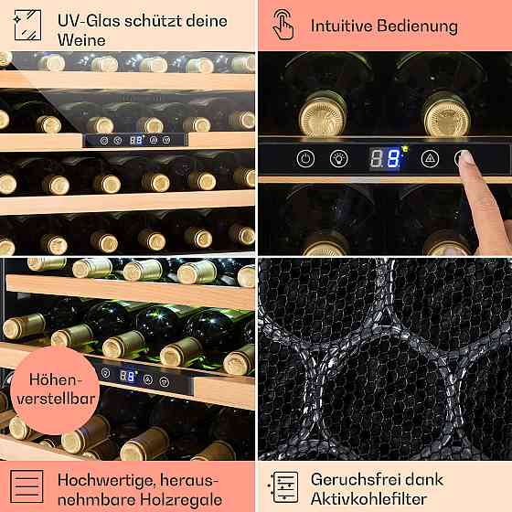 Vinsider 24 Built-In Uno вбудований холодильник для вина 24 пляшки 57 літрів сріблястий (Німеччина, читати Рівне