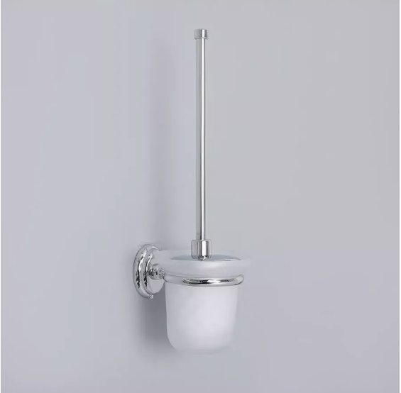 Ерш унитазный настенный Zerix LR1510 с крышкой с металлическим каркасом стекло высота 350 мм (LL1412) Черновцы - изображение 2