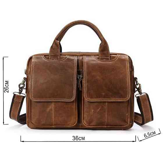Сумка для ноутбука из натуральной кожи Vintage 14867 Коричневая Киев