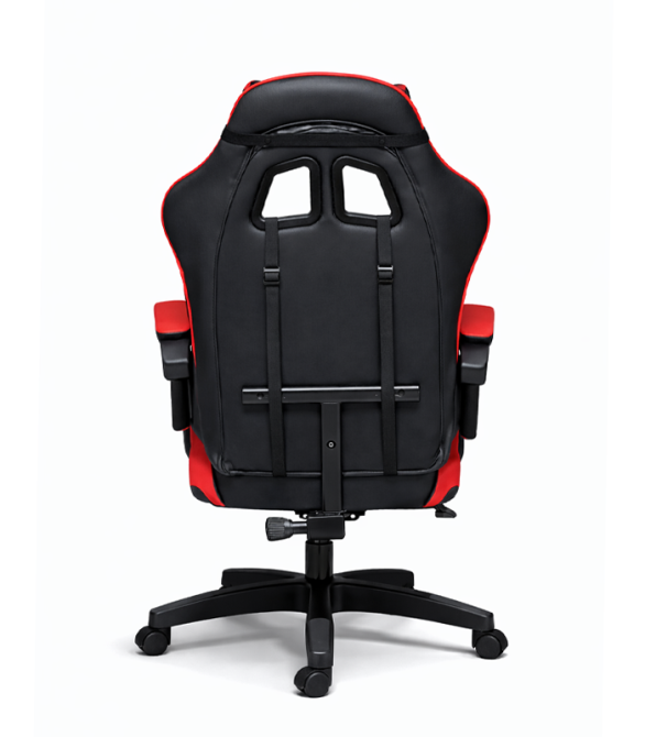 Геймерське крісло Primaveo з ергономічними подушками та висувною підставкою для ніг, Чорний/Червоний Київ - фото 8