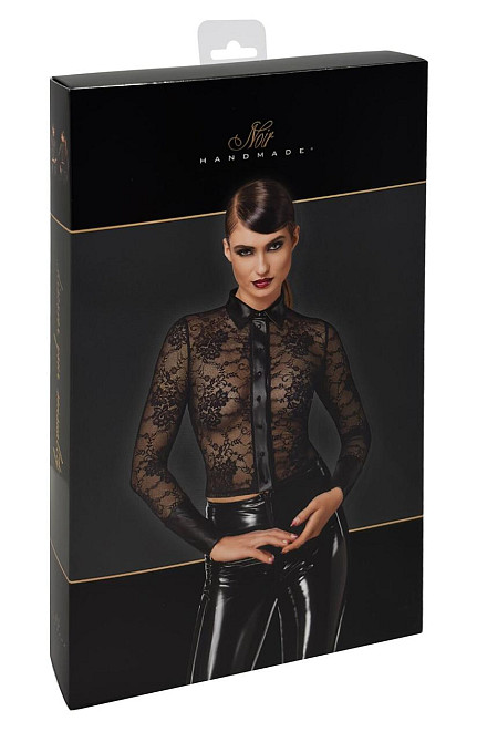 Блуза Noir Handmade F377 Noirelle Lace Button-up Shirt XL Sex Aura Киев - изображение 7