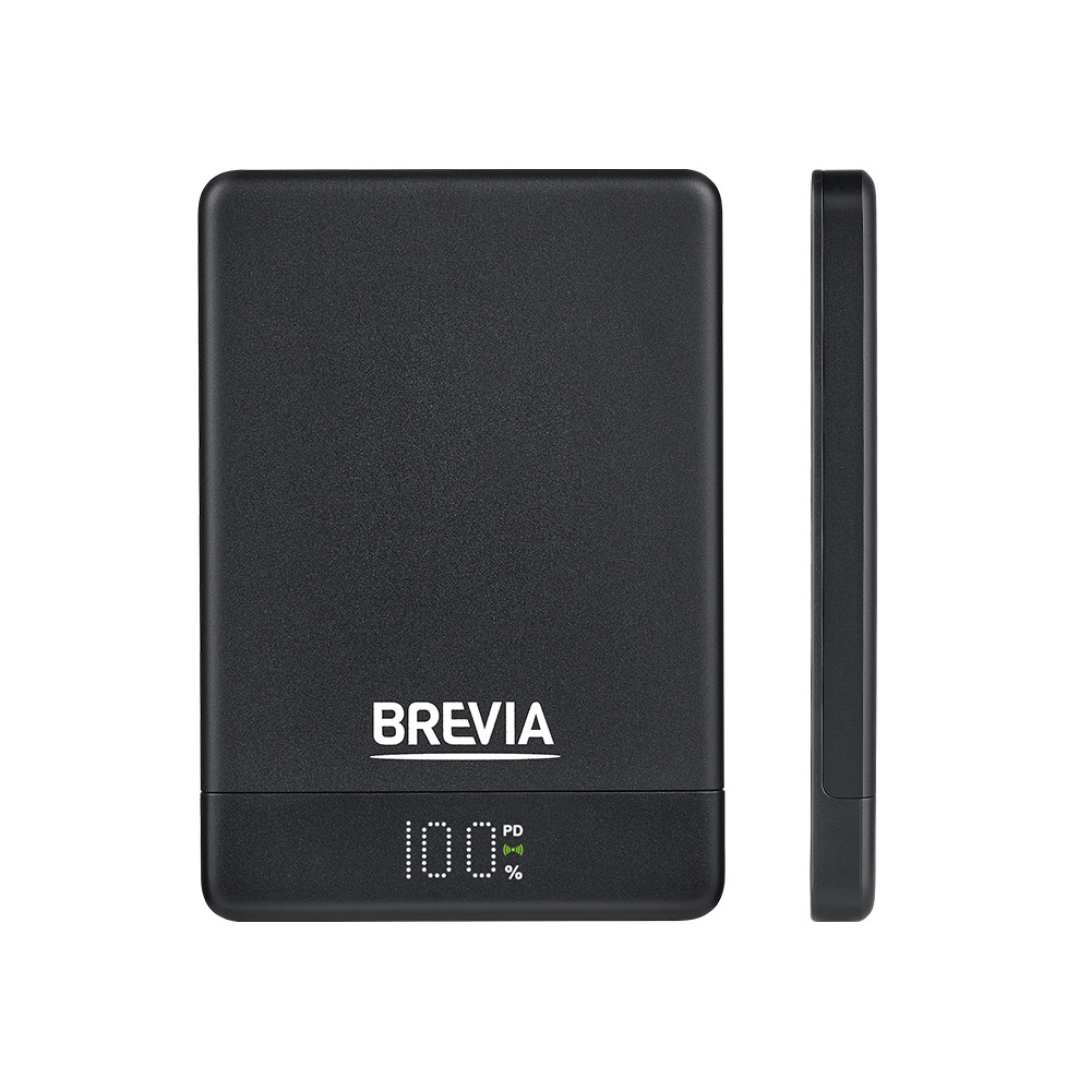 Повербанк (Power Bank) Brevia ePower 5000mAh MagSafe SuperSlim PD20W, Qі15W LCD чорний Львів - фото 4