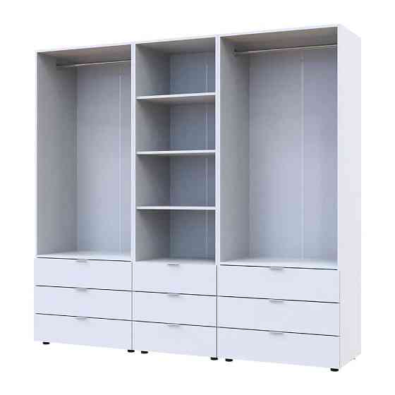 Шкаф для одежды Doros Гелар Белый 2+2ДСП с пеналом 215х49.5х203.4 (DRS-011915) Днепр