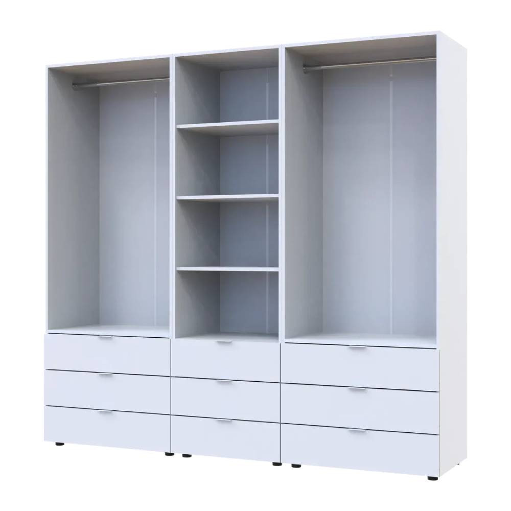 Шкаф для одежды Doros Гелар Белый 2+2ДСП с пеналом 215х49.5х203.4 (DRS-011915) Днепр - изображение 4