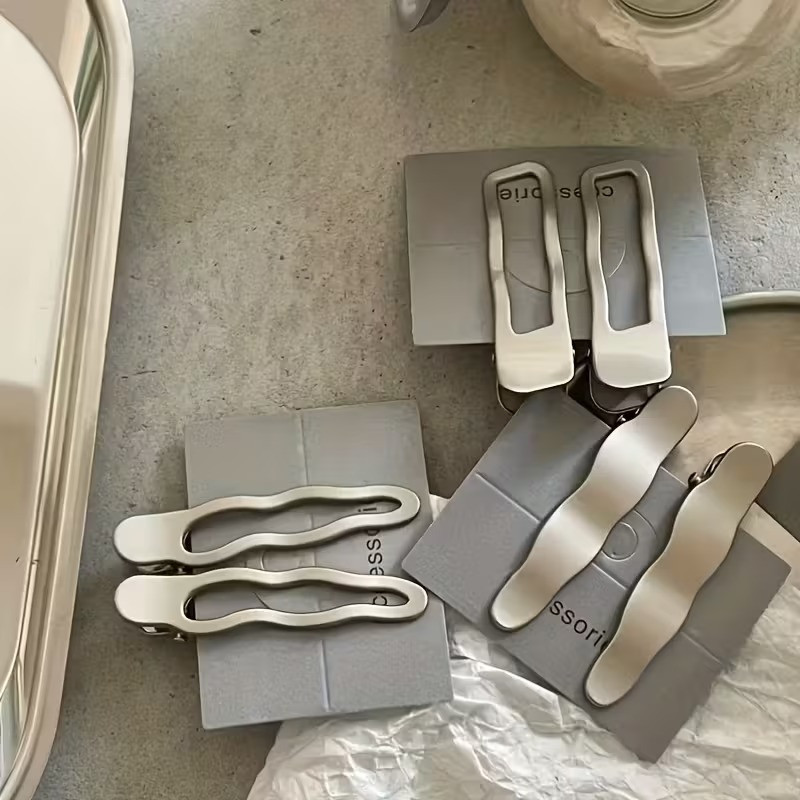 Заколки для волос 3 шт для девушек, серебристые набор заколок для создания причесок женская бижутерия,металлические Каменец-Подольский - изображение 3