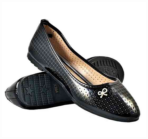 Жіночі Балетки Чорні Лакові з Перфорацією Мокасини Туфлі Літні (розміри: 36,37,38,39) - 864 Дніпро