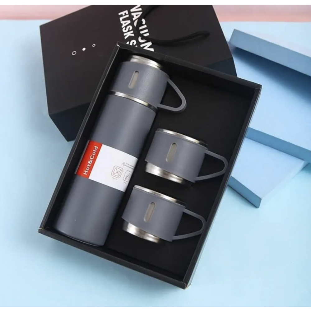 Термос з вакуумною ізоляцією і 3 чашками 500мл Харків - фото 2