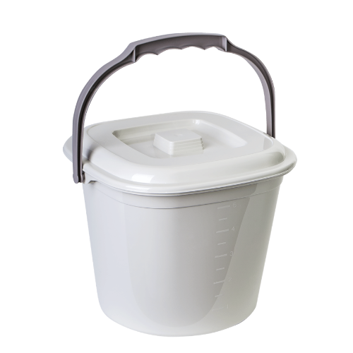 Відро 6л з кришкою пластик біла троянда/какао Smart Алеана Житомир - изображение 1