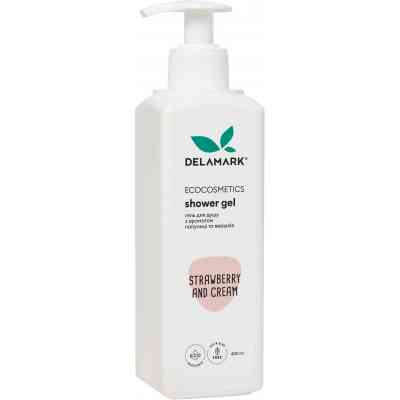 Гель для душа DeLaMark с ароматом клубники и сливок 400 мл (4820152331908) Винница