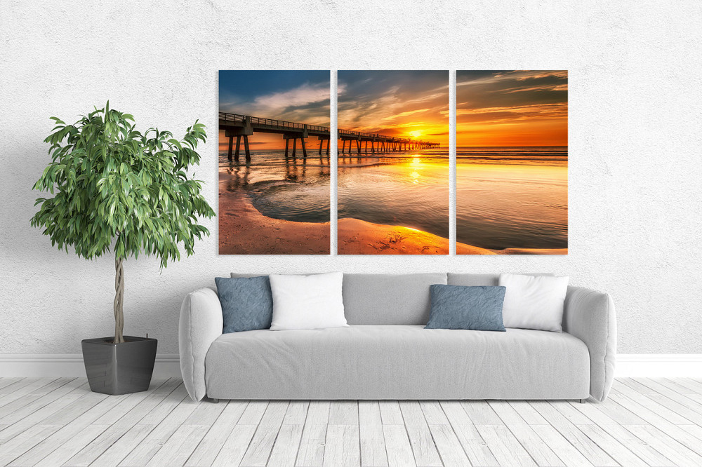 Модульная картина в гостиную / спальню    Захід сонця       ART-050_3A Киев - изображение 2