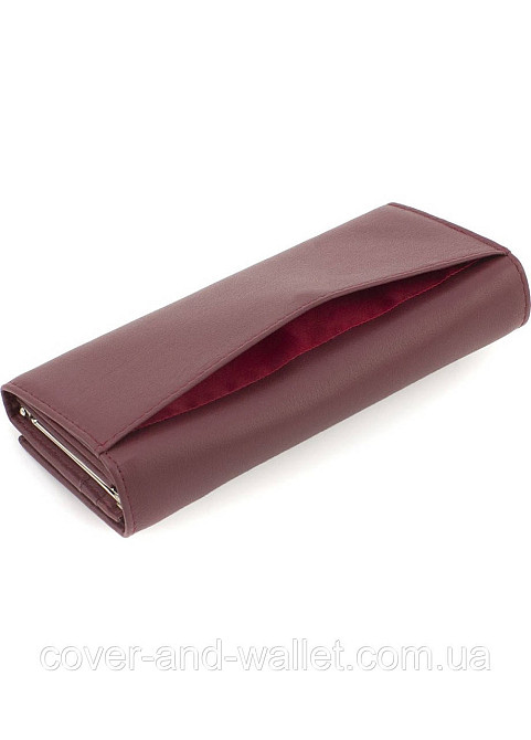 Женский кожаный кошелёк на магнитах красного цвета Marco Coverna MC 1411 Бордовий Киев - изображение 4