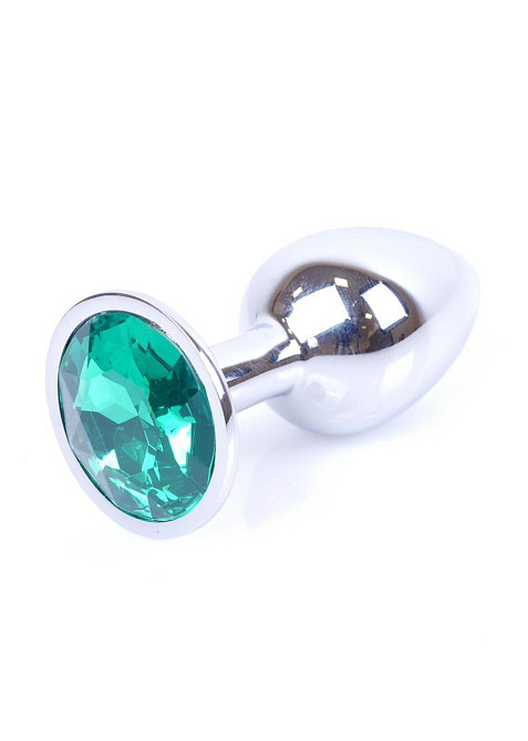 Анальна пробка - Jewellery Silver Plug Green Sex Aura Київ - фото 7