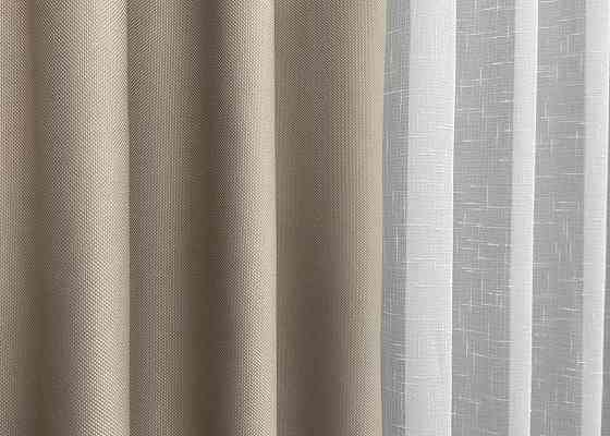 Преміальна тканина рогожка для штор “TERRA LUXE” колір бежевий 1858ш Київ