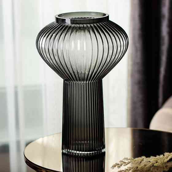 Yiwu Скляна ваза 30 см сіра HP-1718 Коломия