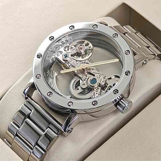 Часы мужские механические Forsining Air Silver Metal (2 ремешка) Винница