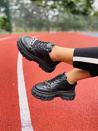 L&M Кросівки жіночі L&M 071-1 чорні (весна-осінь, еко-шкіра) (4753) Коломия