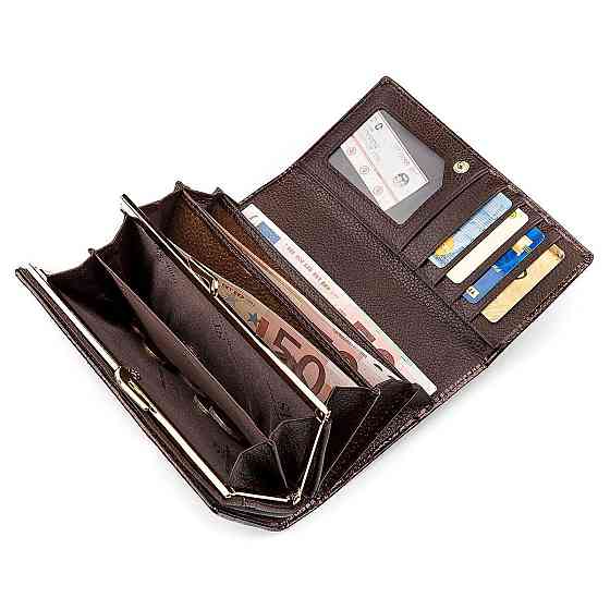 Кошелек женский ST Leather 18427 (S8001A) вместительный Коричневый Киев