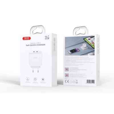 Зарядное устройство XO L140 35W 2xUSB-C PD White (L140_White) Винница