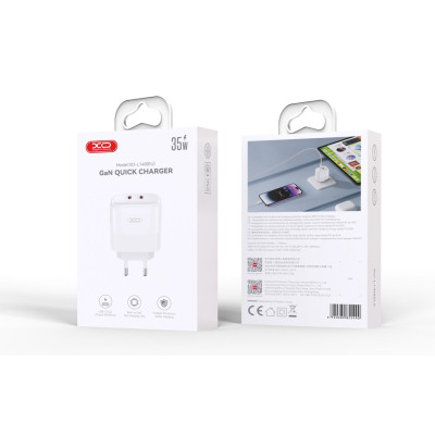 Зарядное устройство XO L140 35W 2xUSB-C PD White (L140_White) Винница - изображение 4